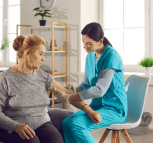 a person getting an injection