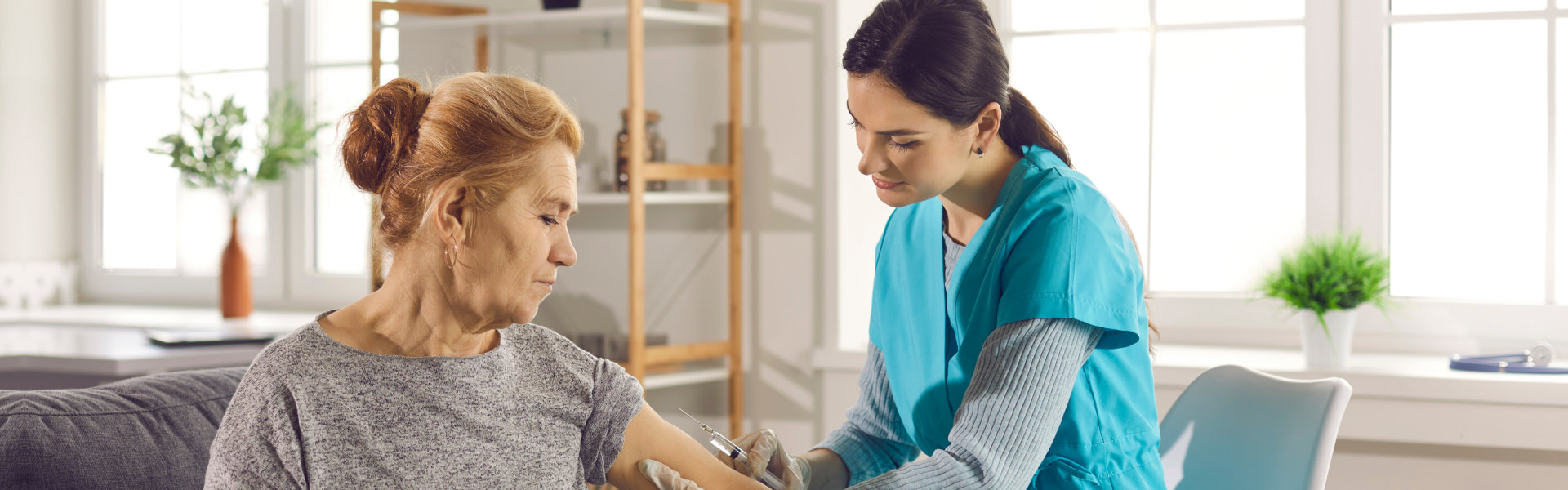 a person getting an injection